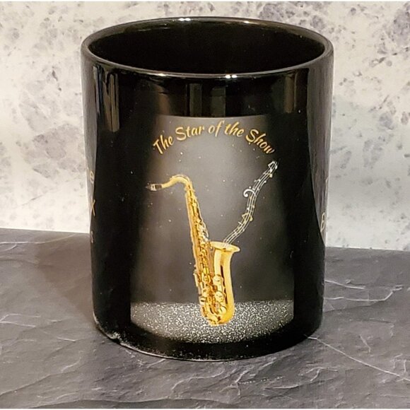 The Saxophone-Star of the Show-Gusseted Cotton Canvas Tote, Coffee Mug Combo - Picture 5 of 11